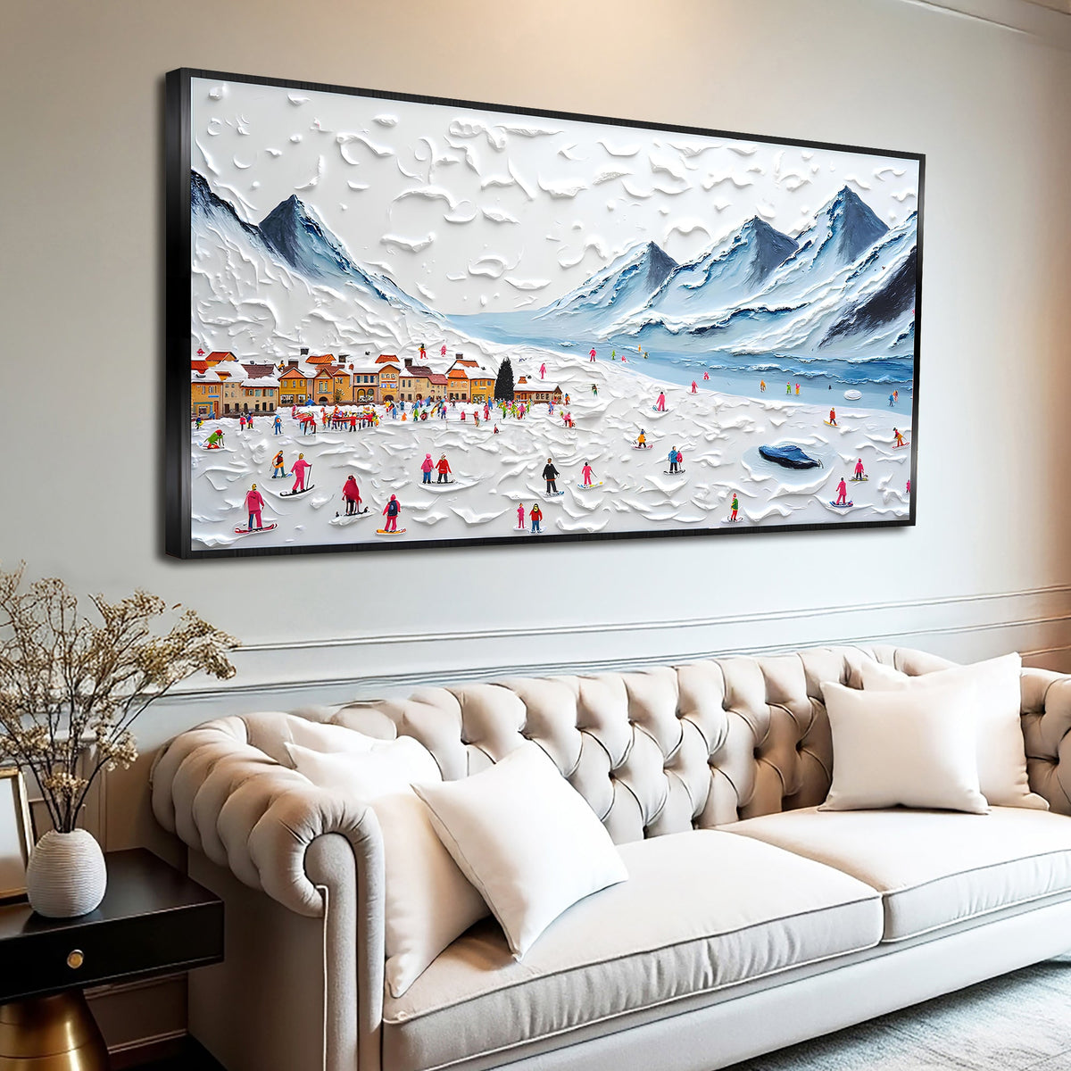 Snow Mountain Abstract Canvas Wall Art II