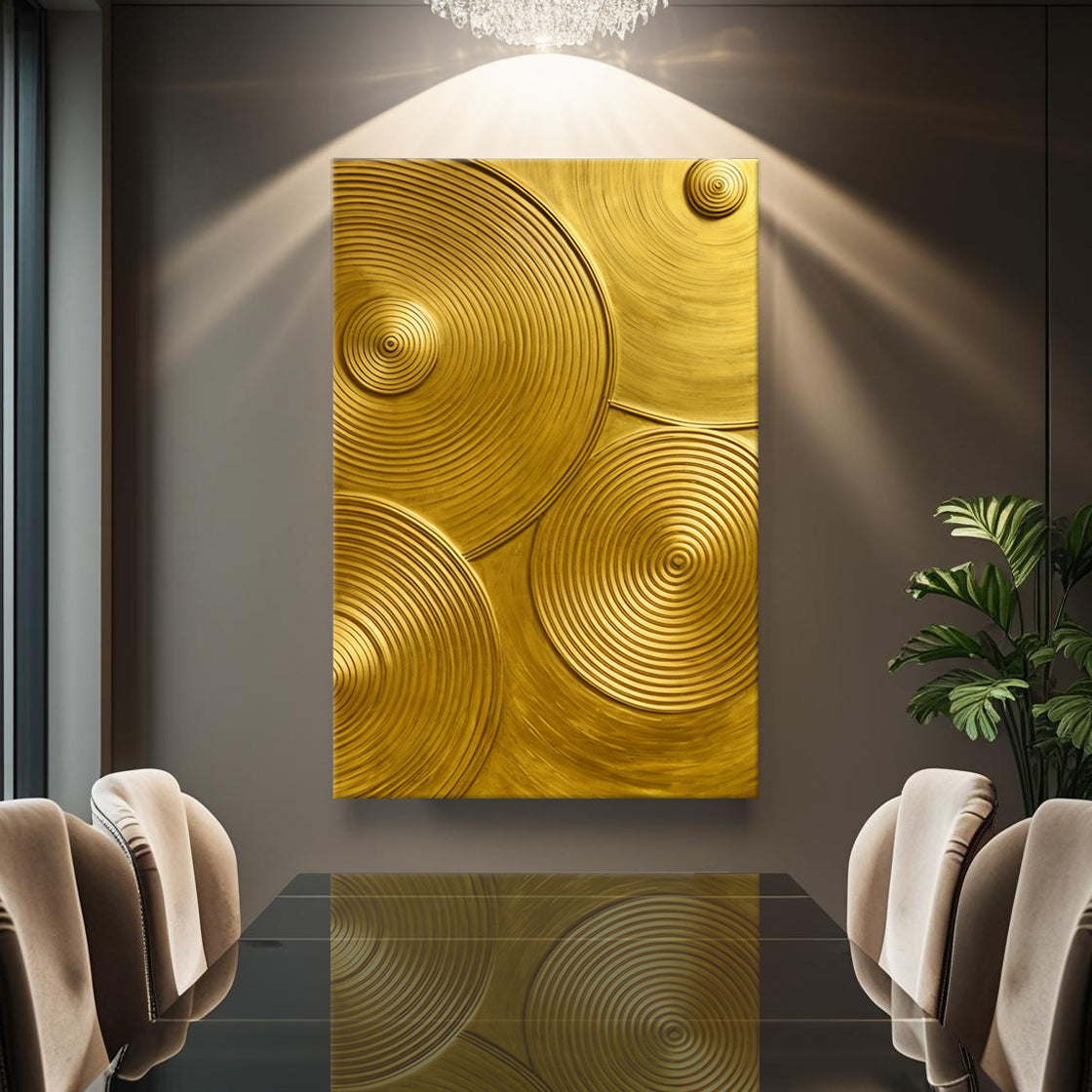 Gold Symphony Canvas Wall Art