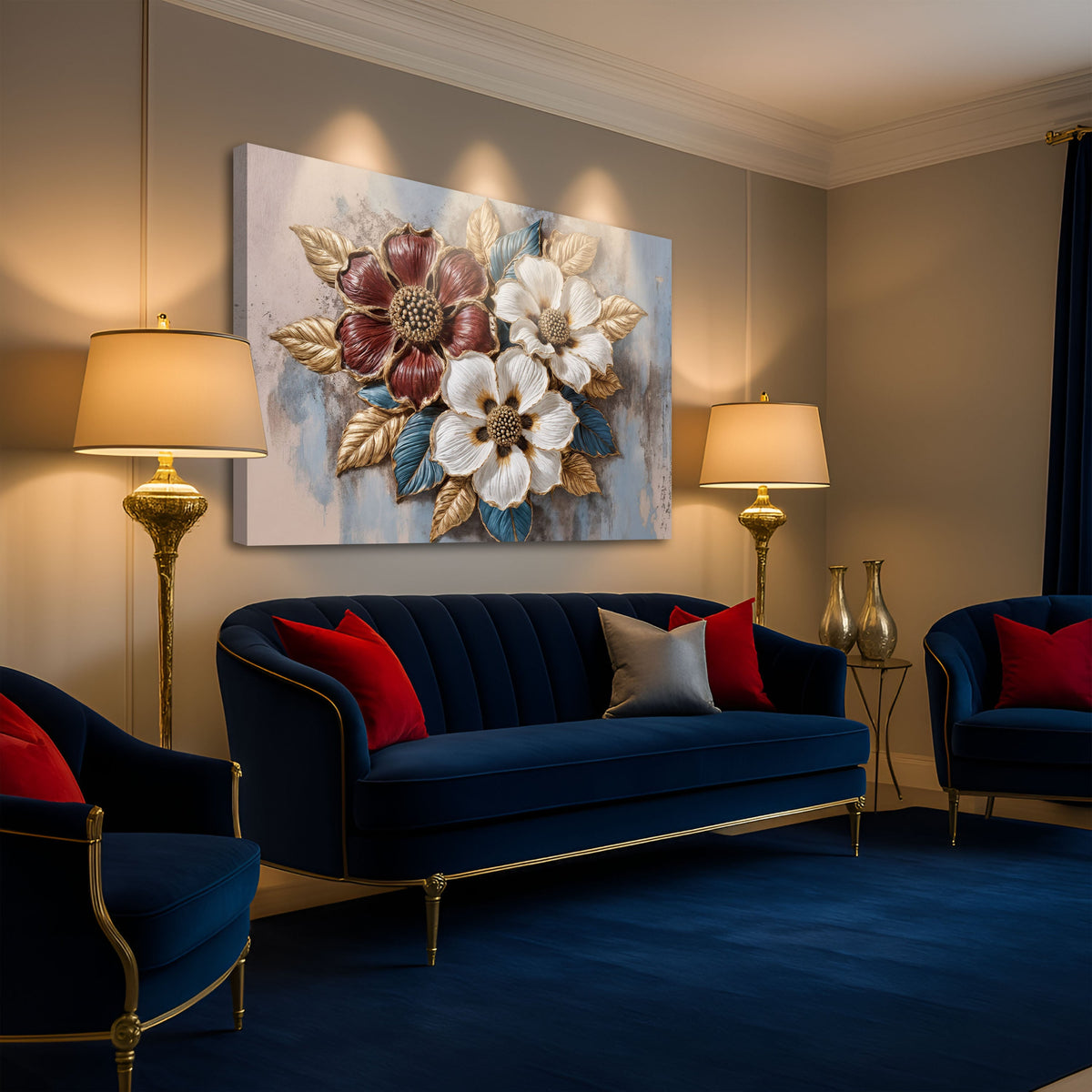 Floral Symphony Canvas Wall Art II
