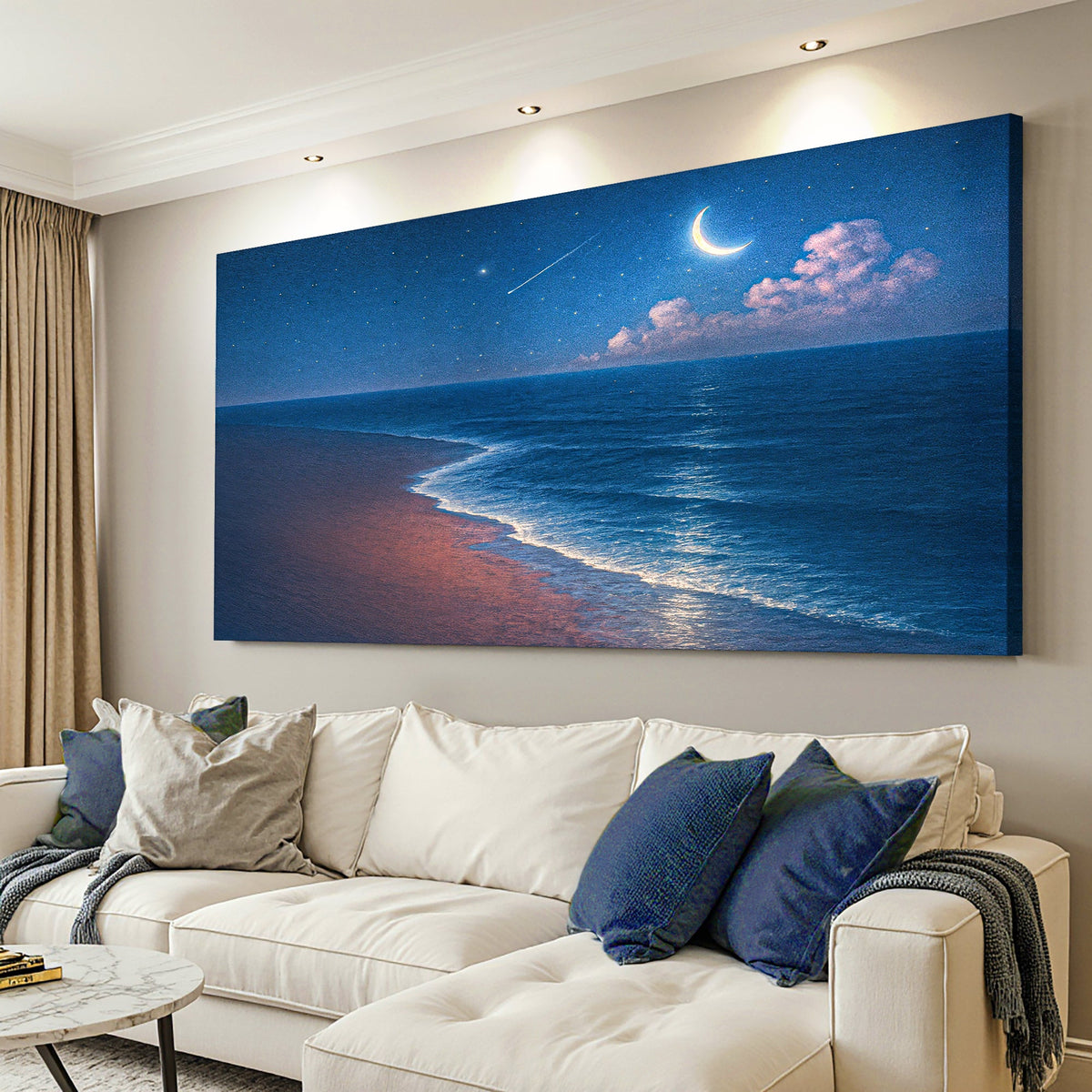 Beach Shoreline Coastal Canvas Wall Art V