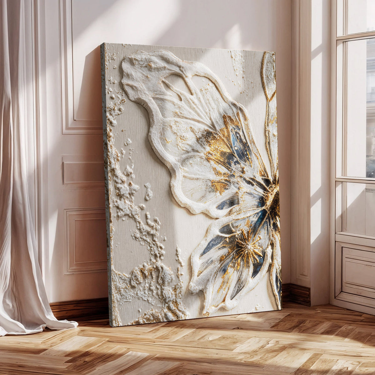 Half Butterfly Canvas Wall Art