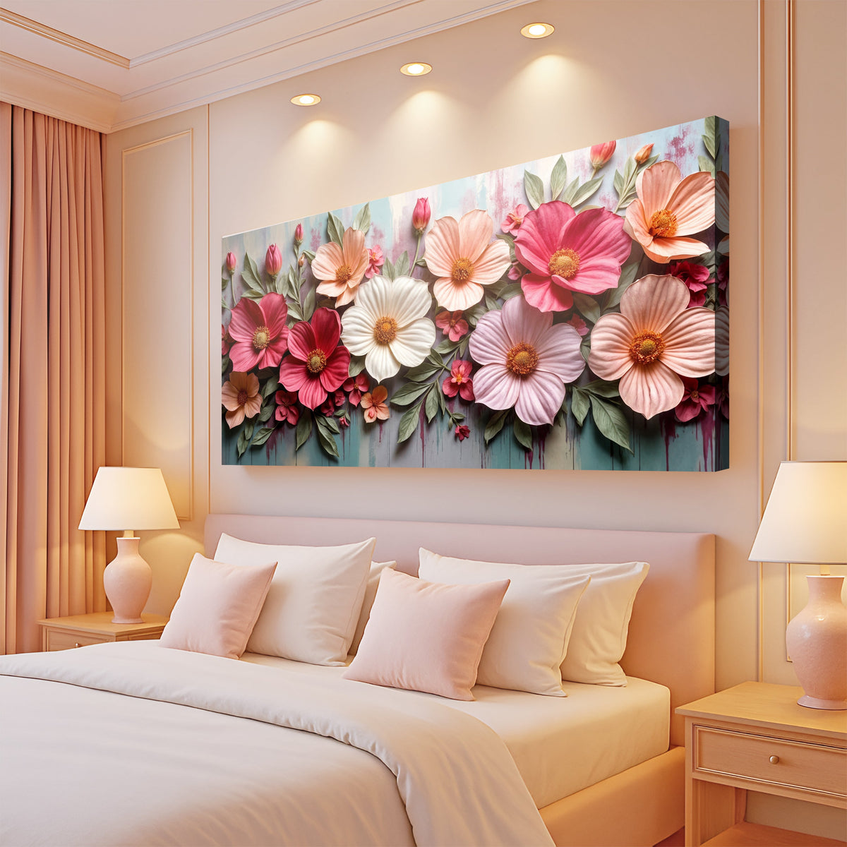 Colorful Floral Realistic Canvas Wall Art II