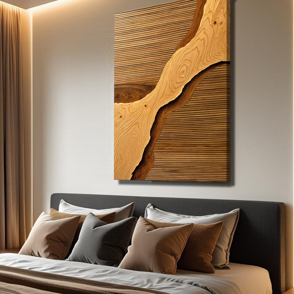 Wood Rift Canvas Wall Art