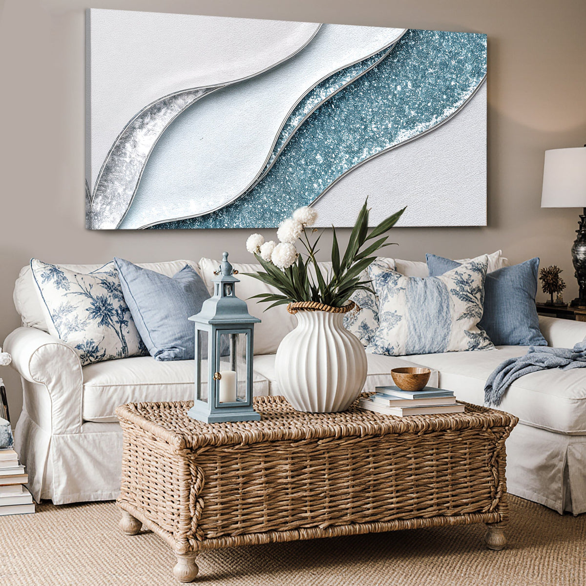 Lighter Waves Canvas Wall Art