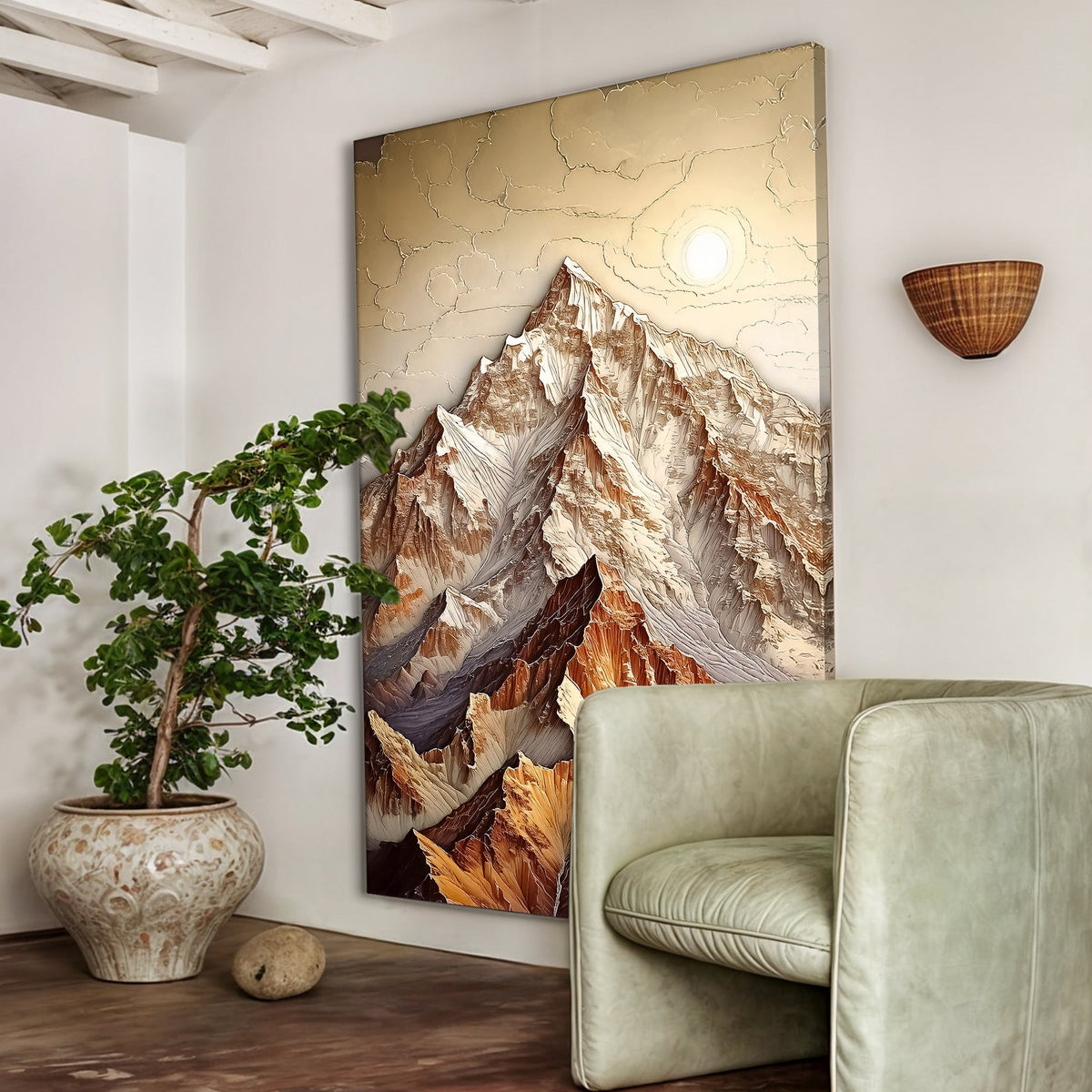 Minimalist Mountain Canvas Wall Art