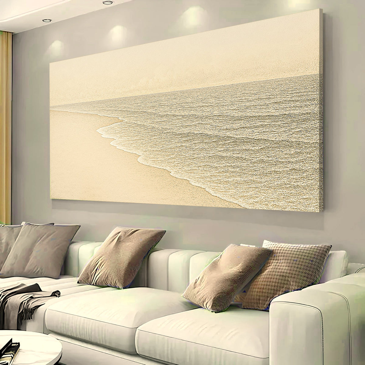 Beach Shoreline Coastal Canvas Wall Art III