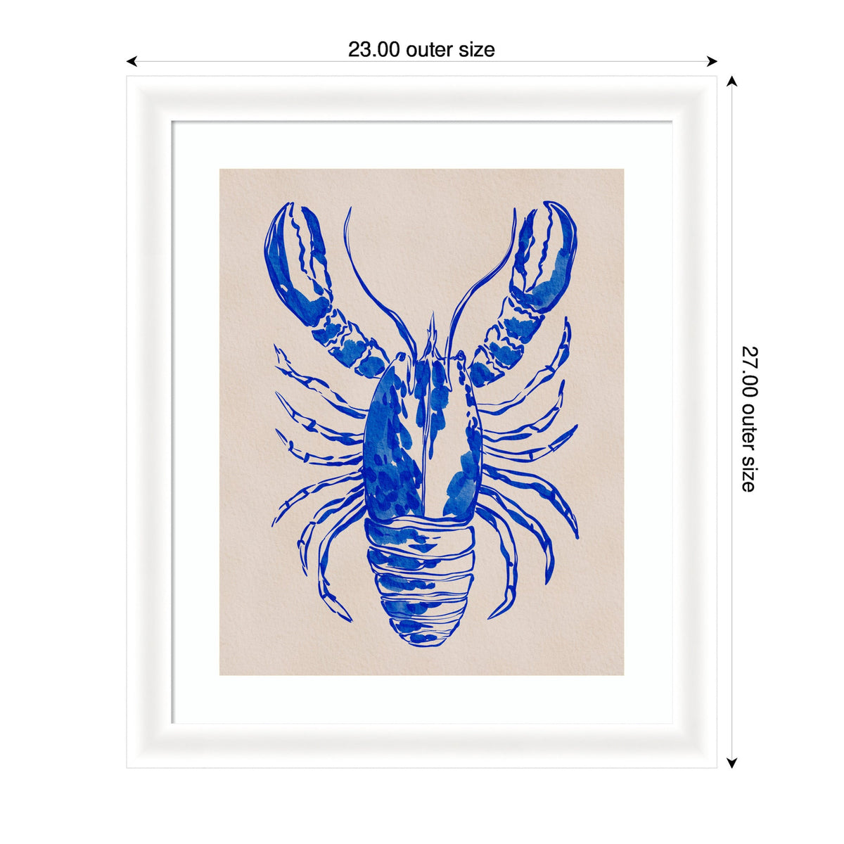 Framed Art Lobster by Nikita Jariwala