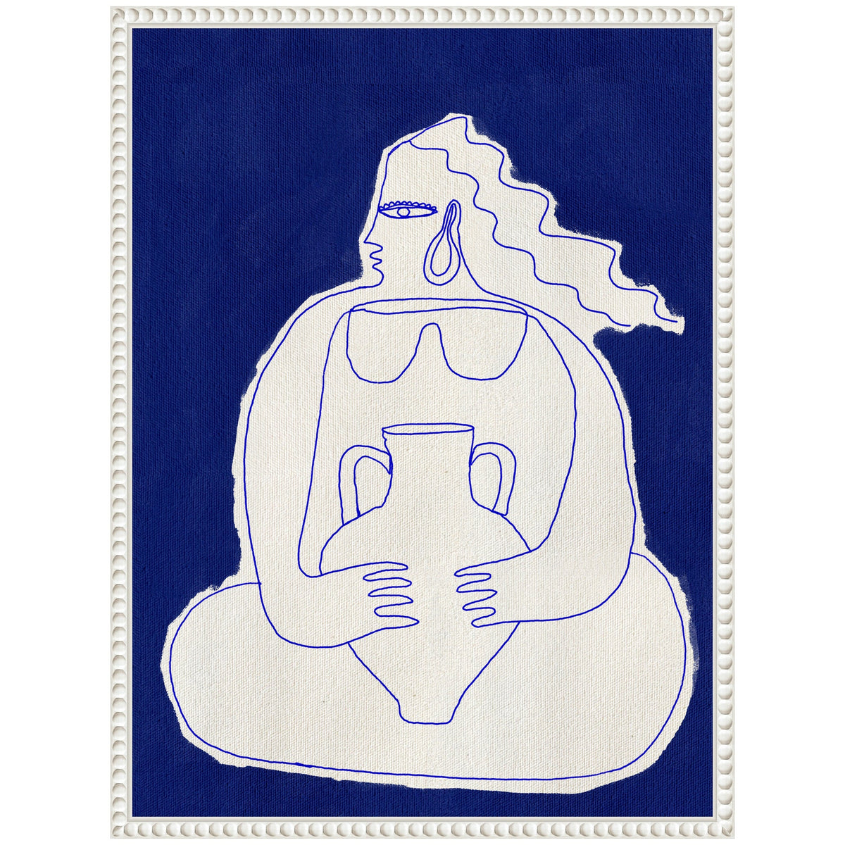 Sylvie Solitude 2 Framed Canvas by Shatha Al Dafai