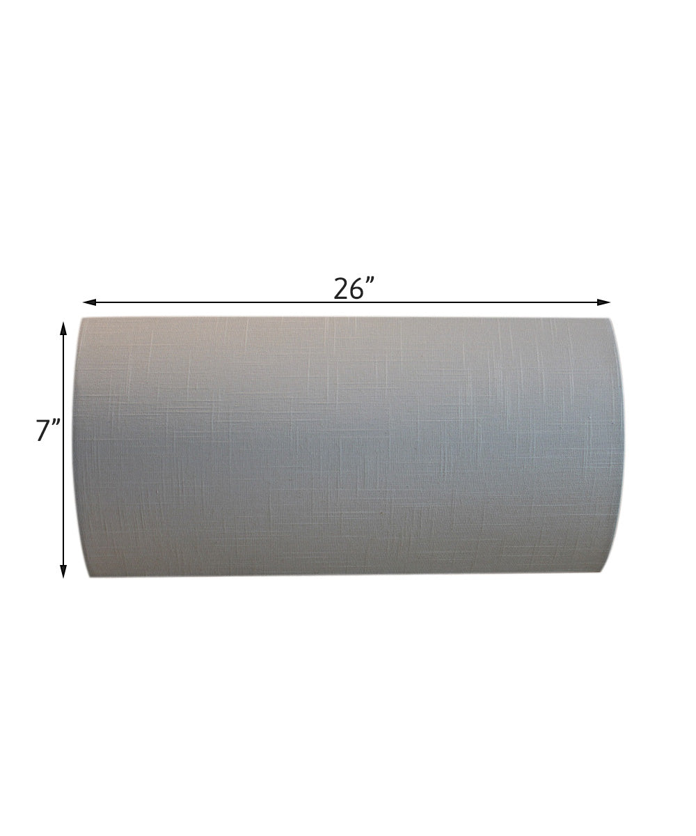 Moderne Bathroom Vanity Light Cover Refresh Kit, White Textured Fabric Shade, 26"W, No Wiring