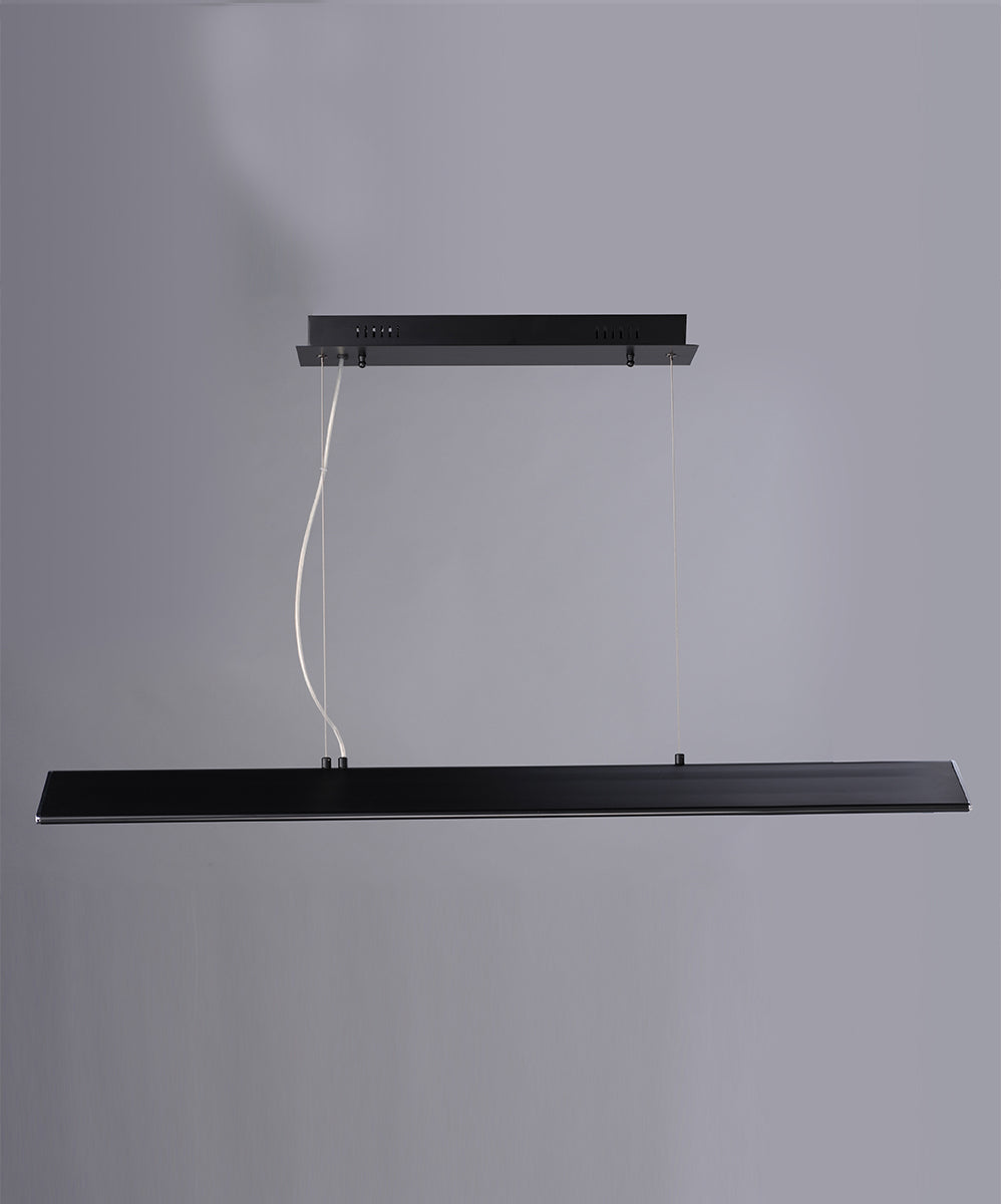 ET2 Glider 46"L 1-Light LED Island Light Black and Polished Chrome Finish