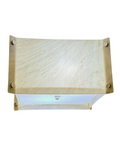 Pop Steady Flush Mount Conversion Kit 16"w Faux Marbled Alabaster Shade