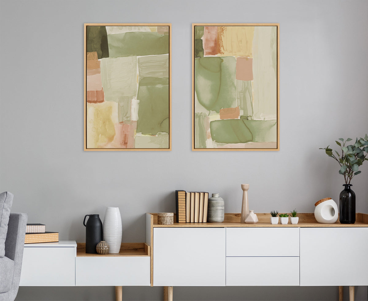 Sylvie United Colors III and IV Framed Canvas Art Set of 2 by Amy Lighthall