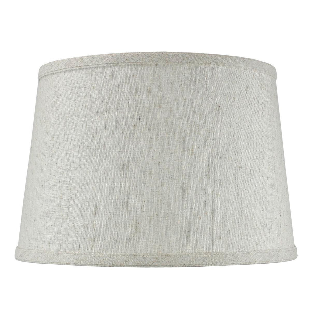 Home Concept Shallow Drum Hardback Lamp Shade, Textured Oatmeal, 12"W x 8" Slant Height