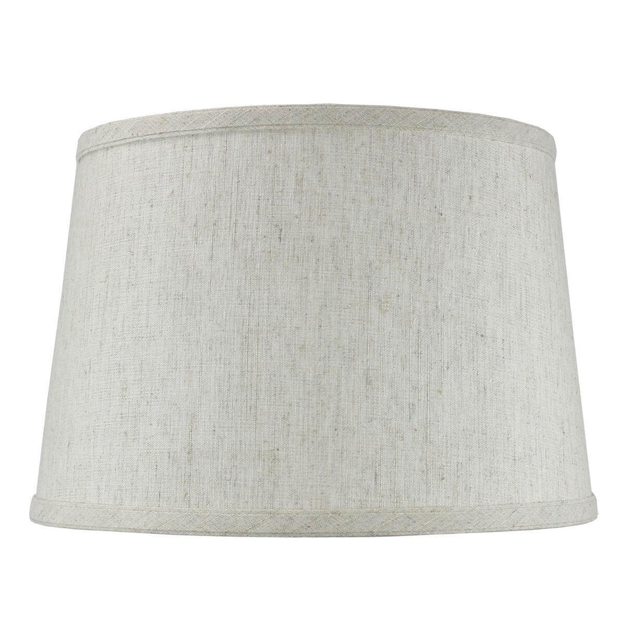 Home Concept Shallow Drum Hardback Lamp Shade, Textured Oatmeal, 12"W x 8" Slant Height