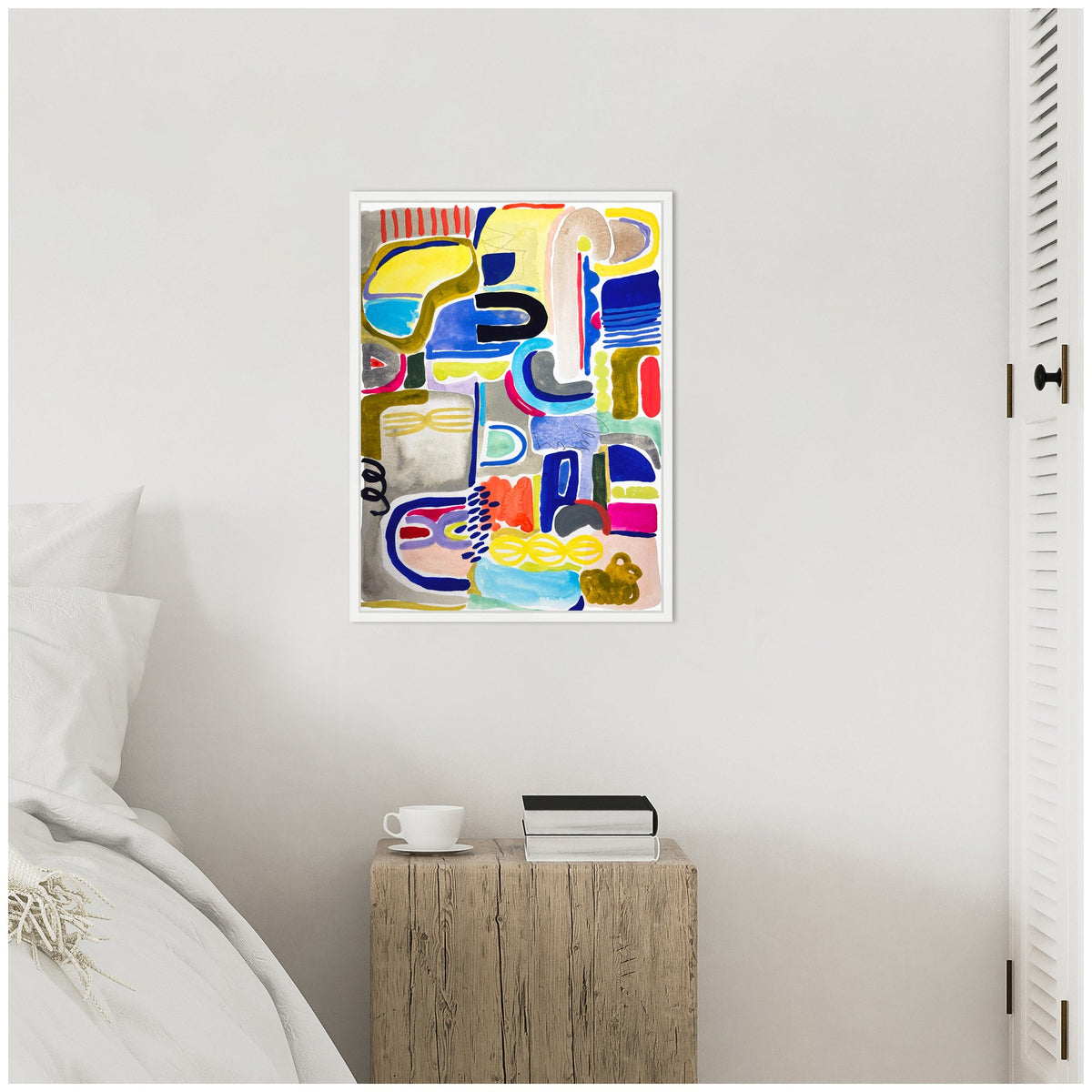 Sylvie Abstract 06 Framed Canvas by Emma Daisy