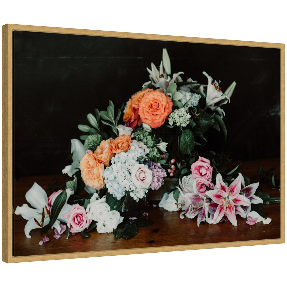 Sylvie Moody Bouquet Framed Canvas by Alicia Abla