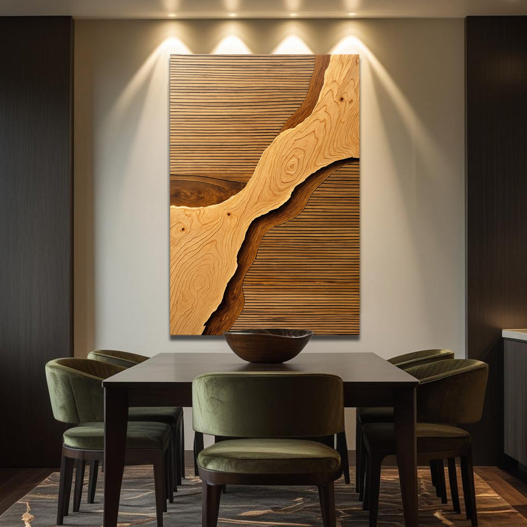 Wood Rift Canvas Wall Art