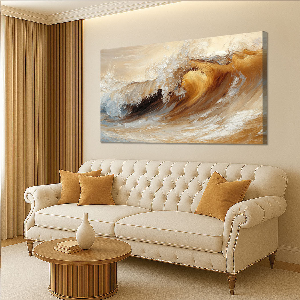 Ocean Wave Seascape Canvas Wall Art III