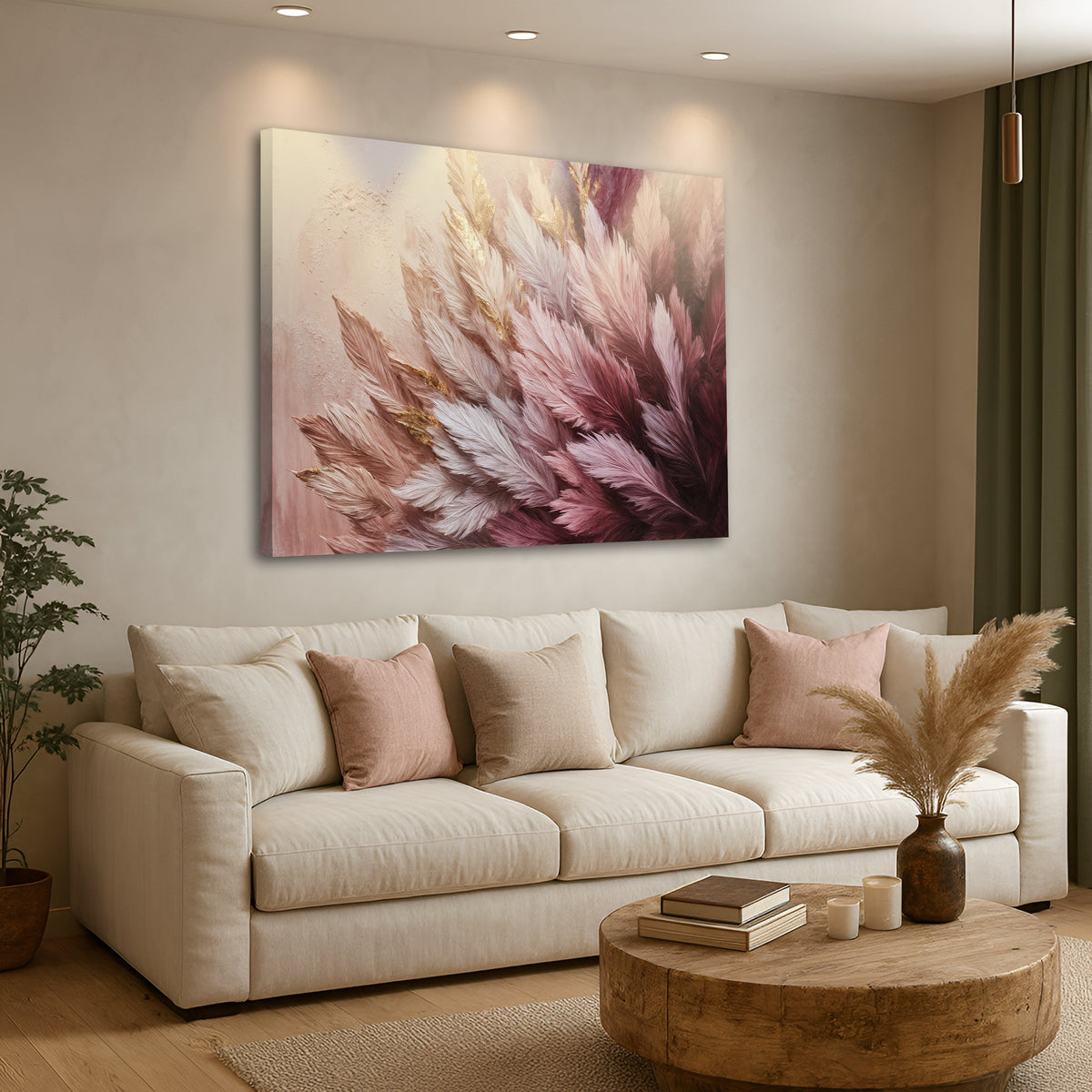 Feather Symphony Canvas Wall Art