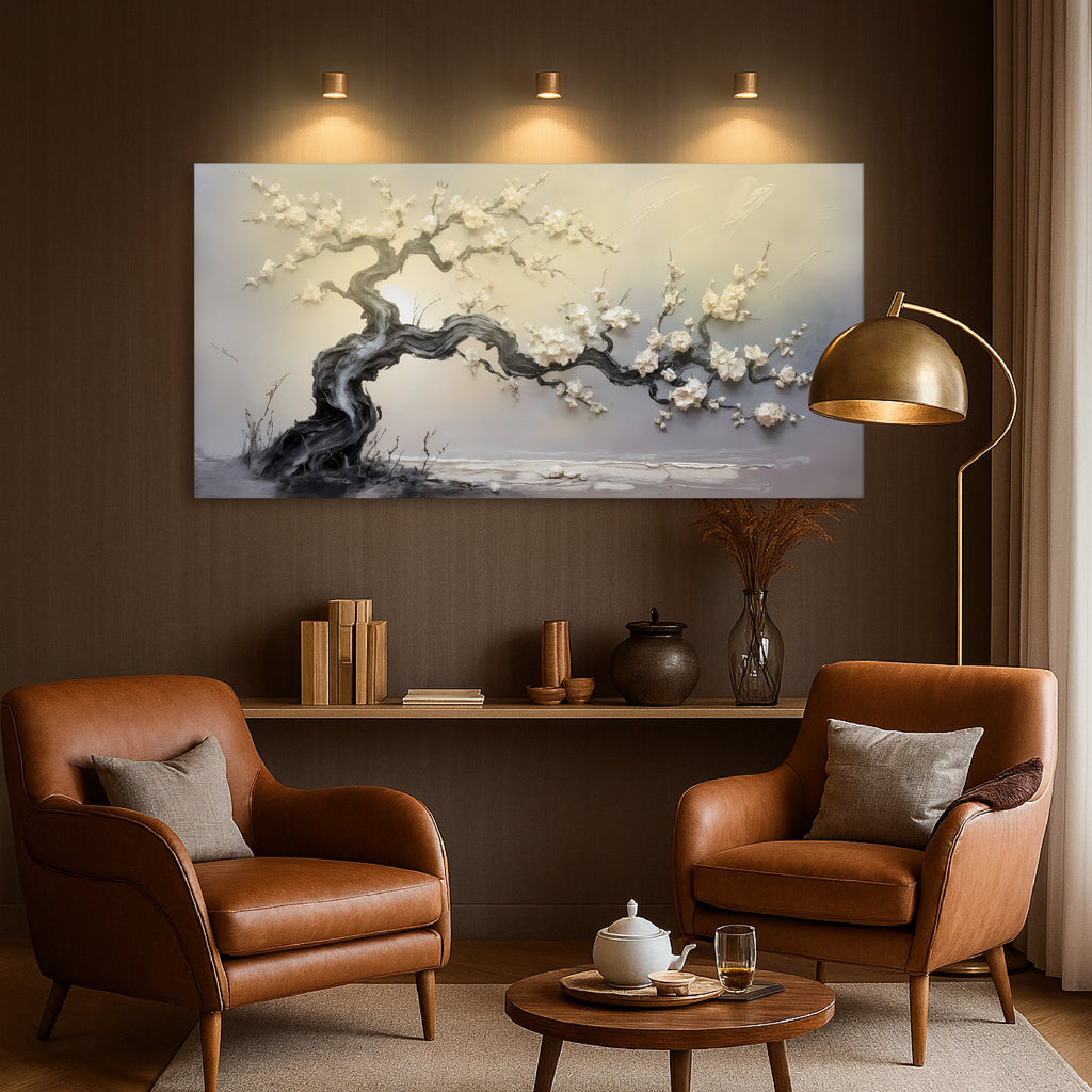 White Blossom Canvas Wall Art