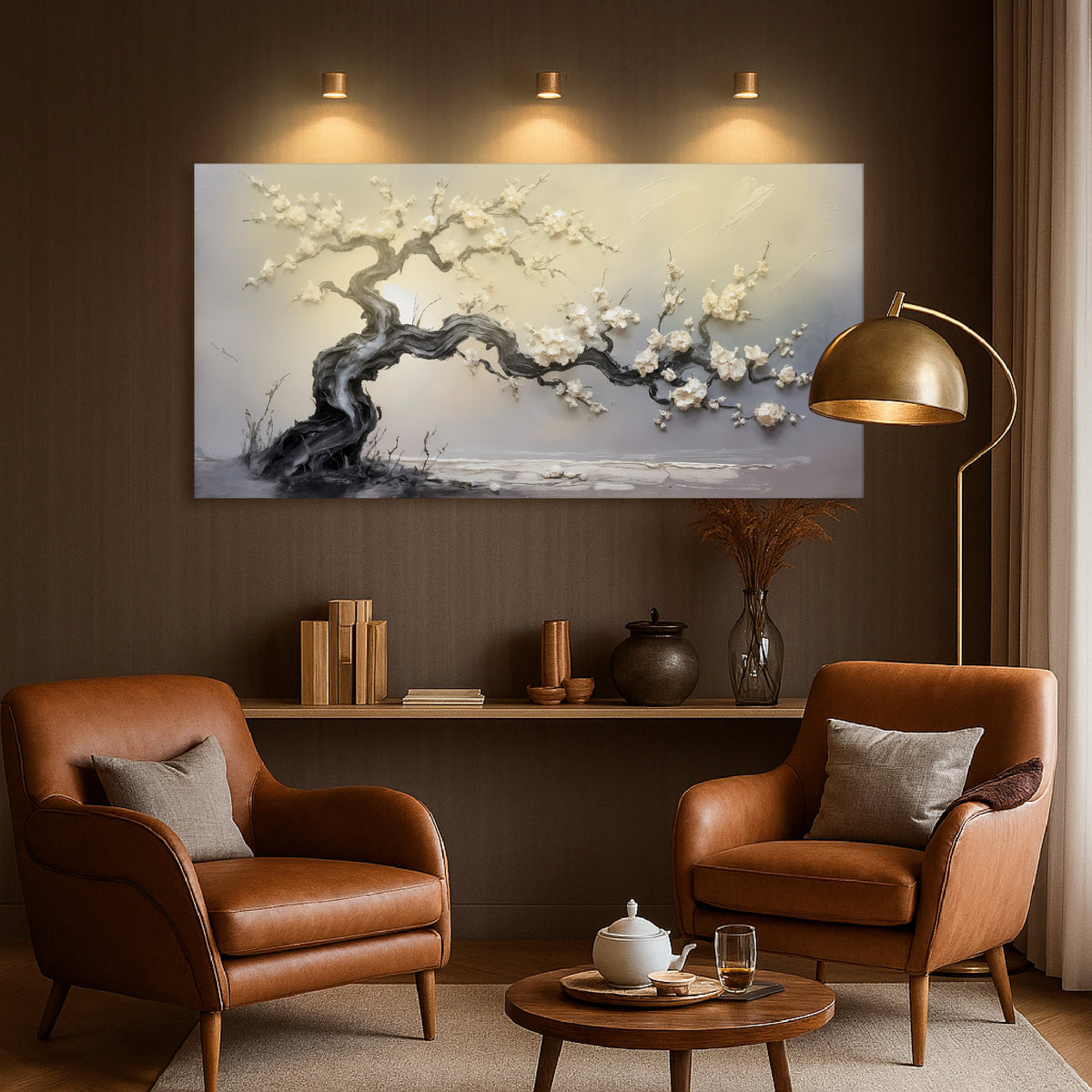 White Blossom Canvas Wall Art