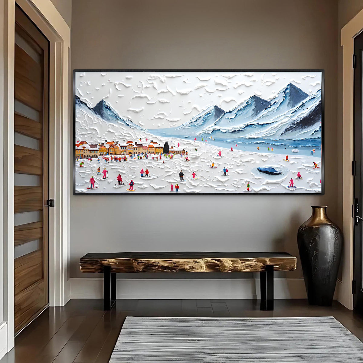 Snow Mountain Abstract Canvas Wall Art II