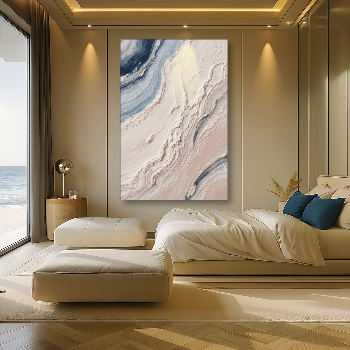 Minimalist Waves Canvas Wall Art III