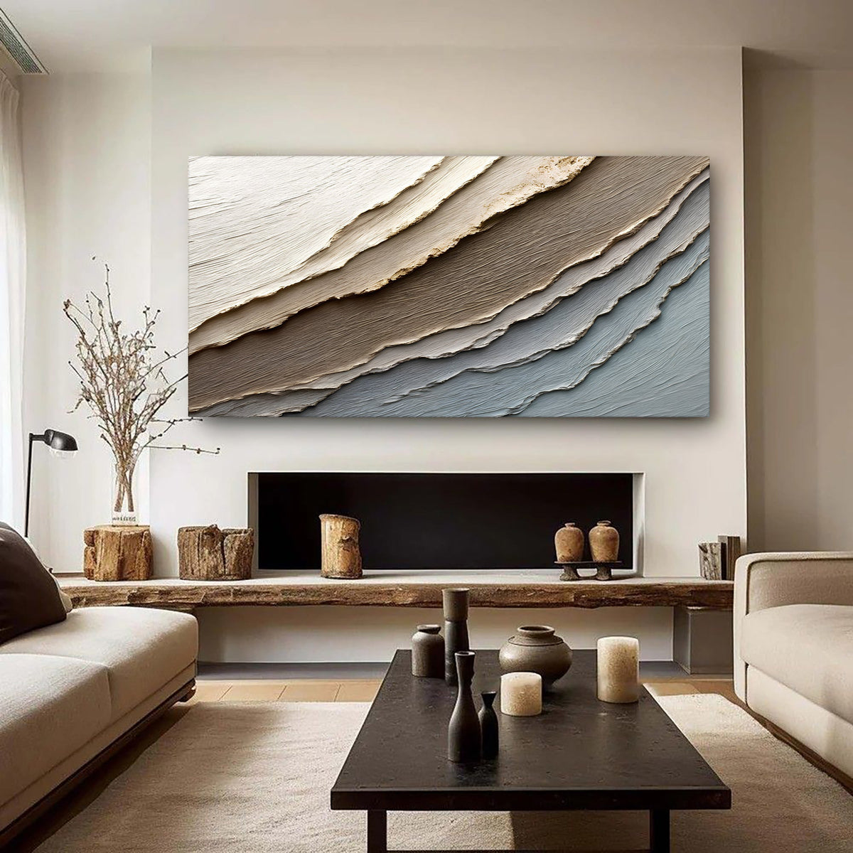 Abstract Earth Tones Canvas Wall Art