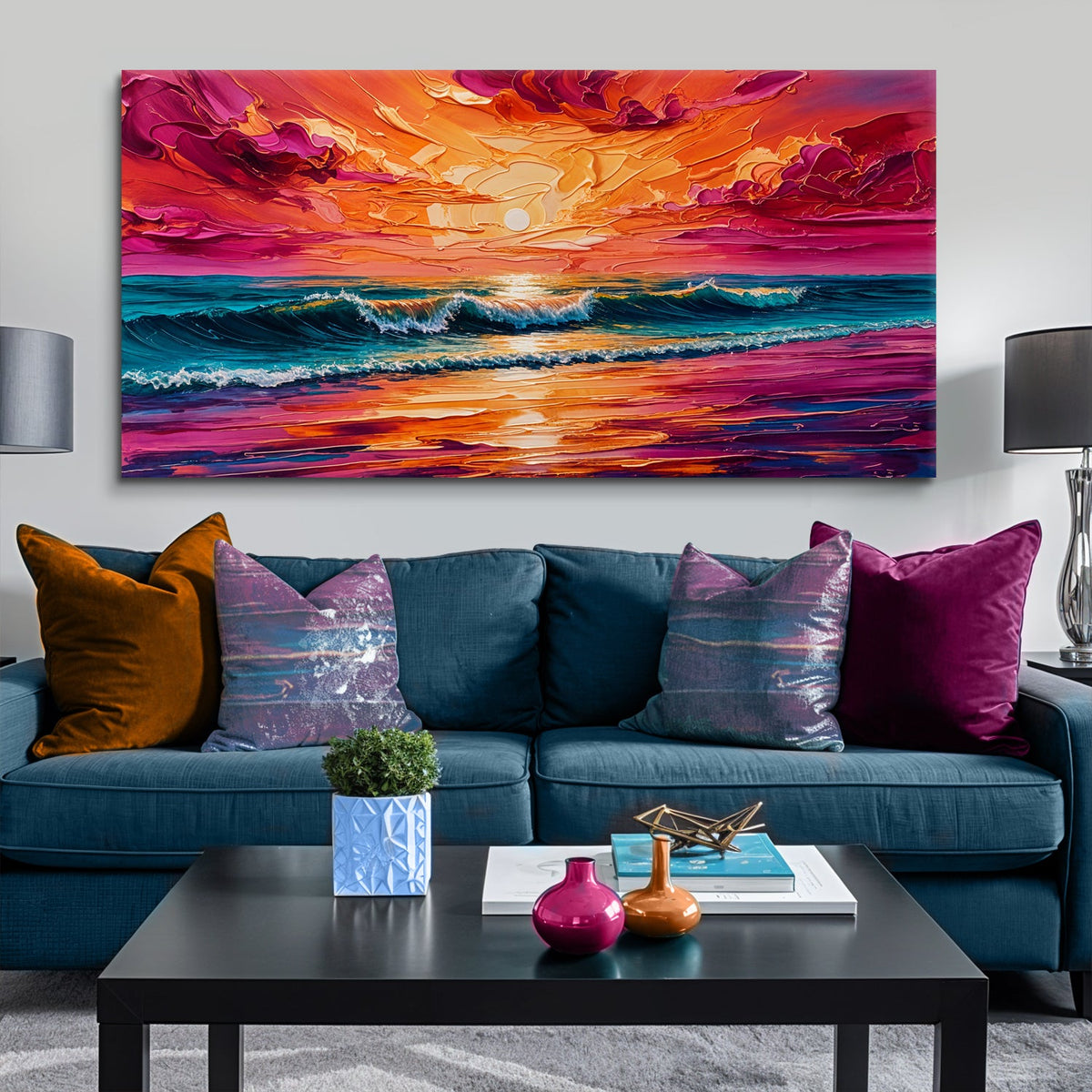 Coastal Sunset Canvas Wall Art