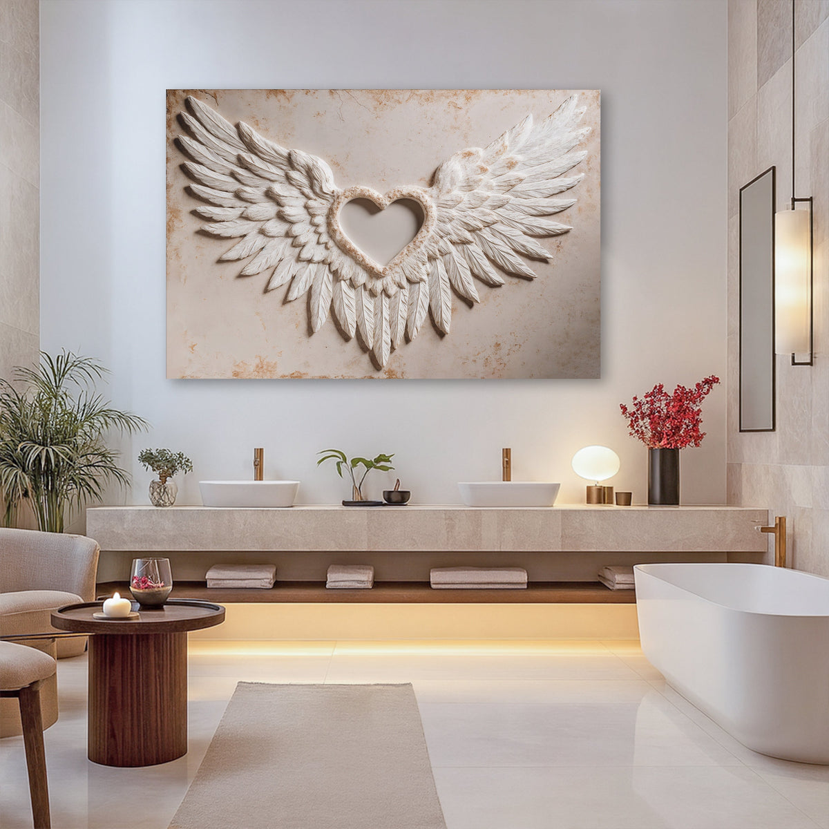 Wings of Love Abstract Canvas Wall Art II