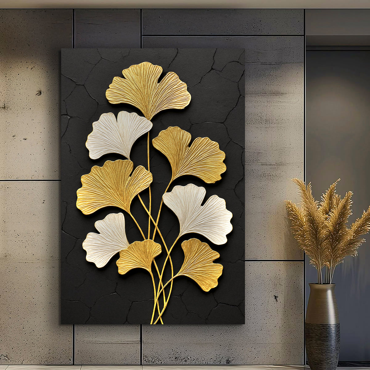 Golden Ginkgo Canvas Wall Art