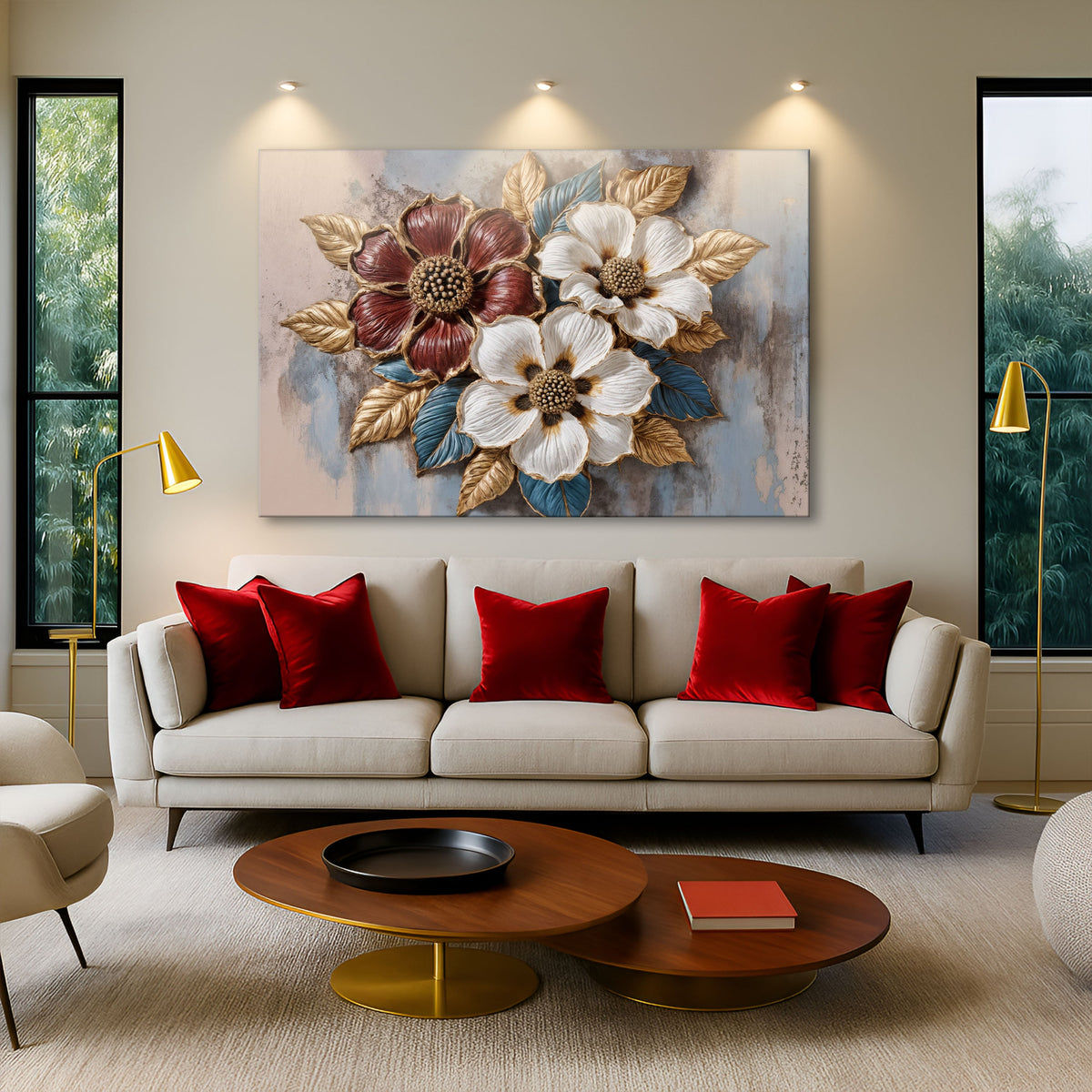 Floral Symphony Canvas Wall Art II