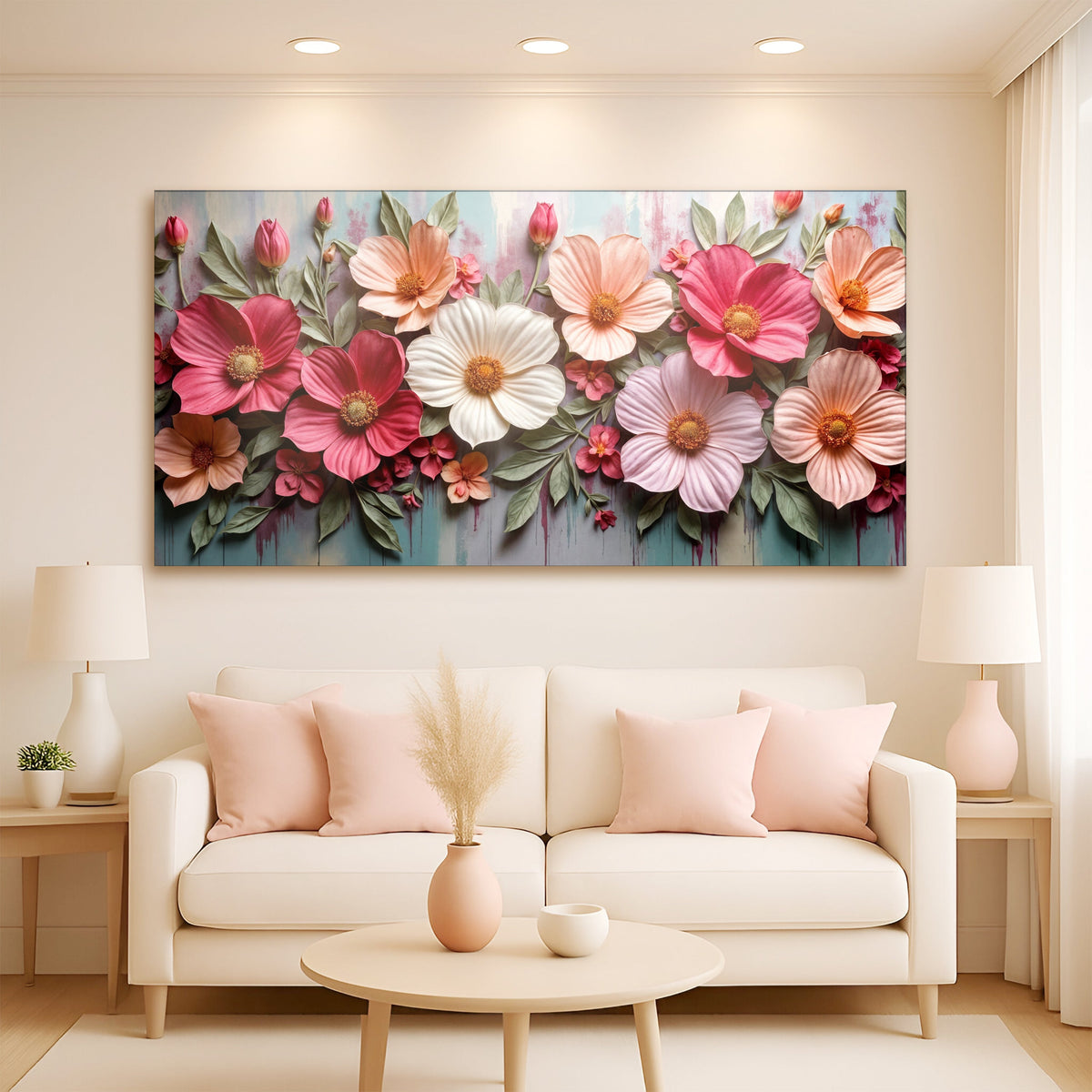 Colorful Floral Realistic Canvas Wall Art II