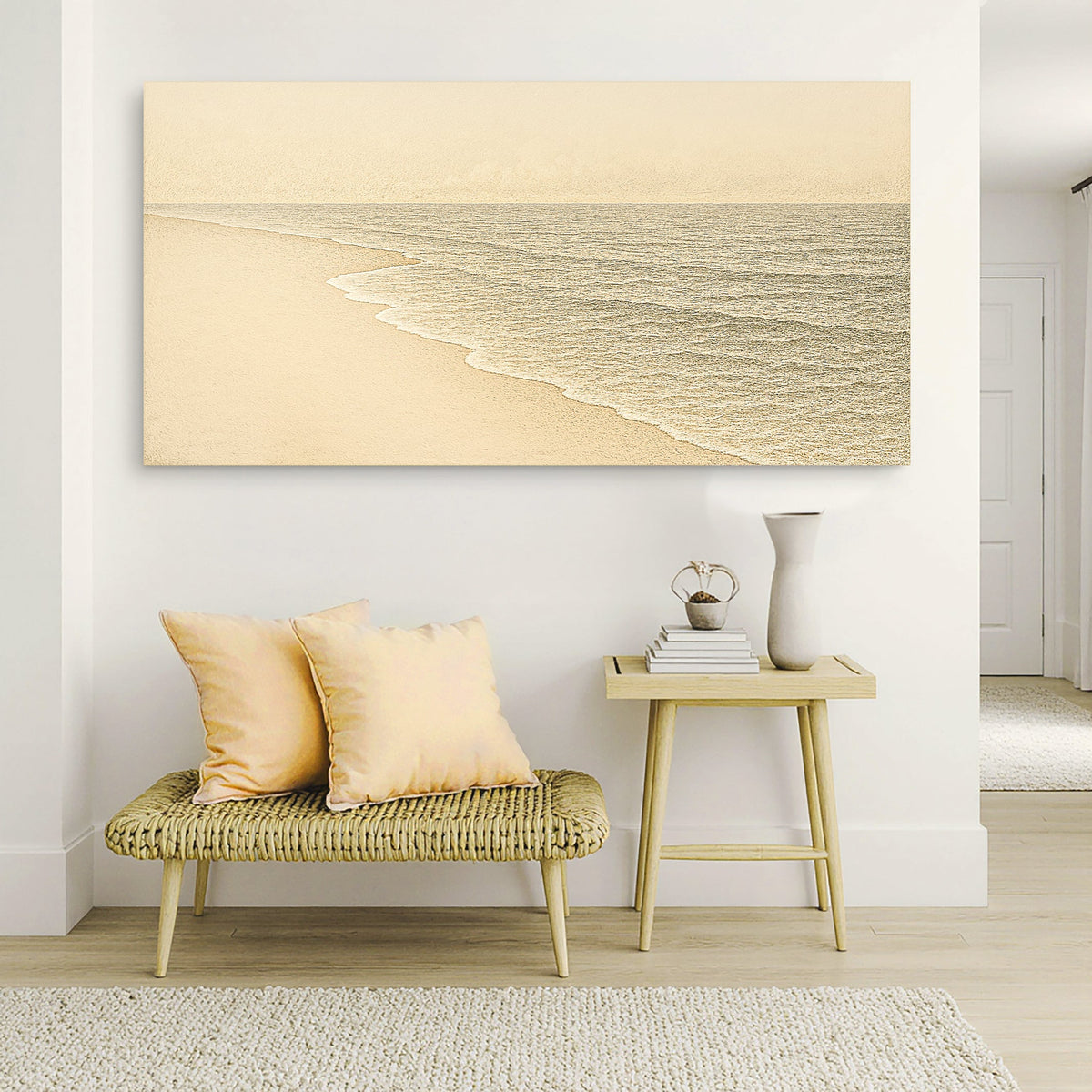 Beach Shoreline Coastal Canvas Wall Art III