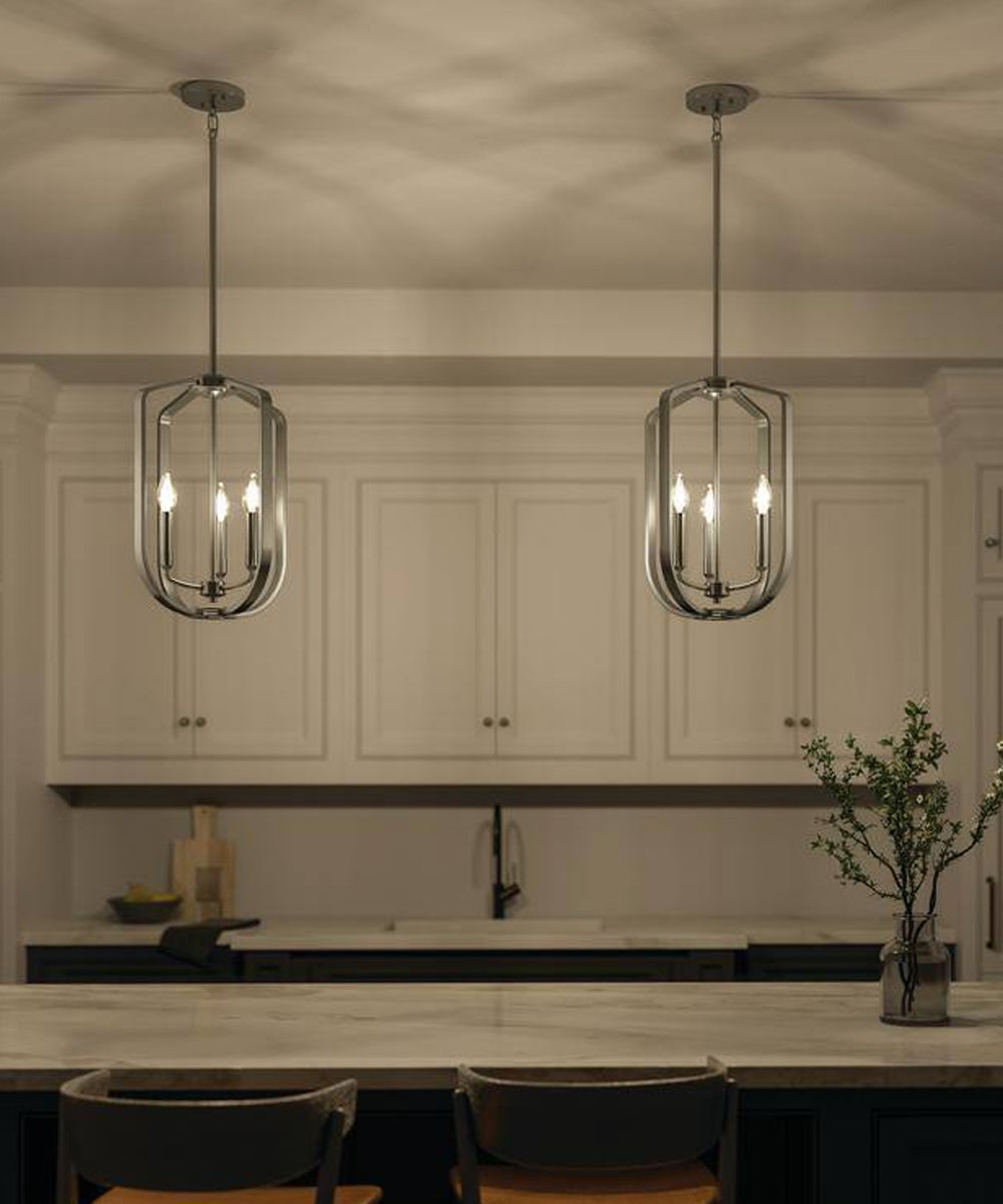 Kichler Ettore 14"W 3-Light Pendant Light Fixture Brushed Nickel Finish