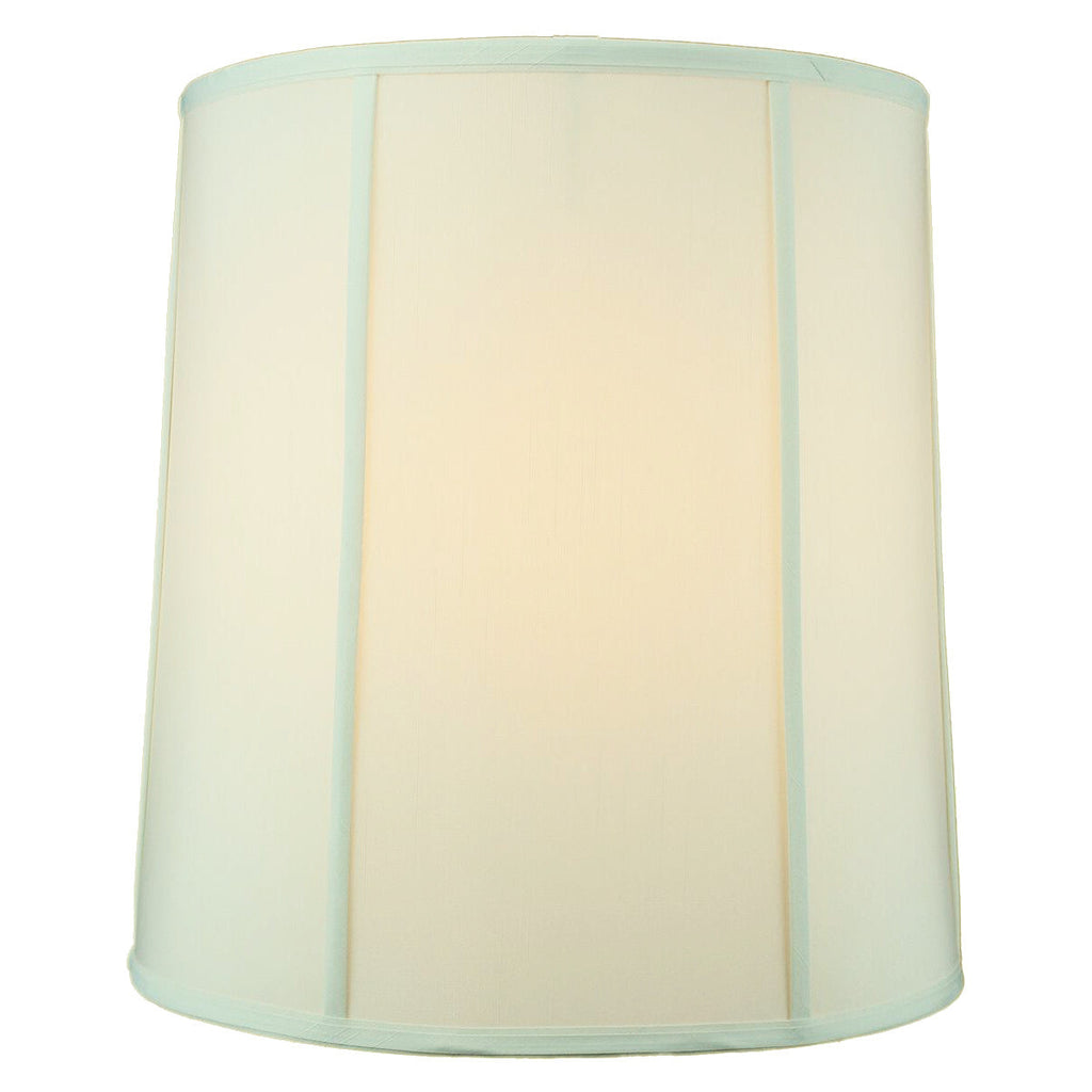 Home Concept Large Drum Lamp Shade Eggshell Shantung - 14" Top x 16" Bottom x 17" Slant Height, Spider Fitter