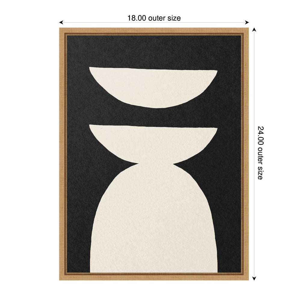 Sylvie White Geometric Abstract Framed Canvas by July Art Prints