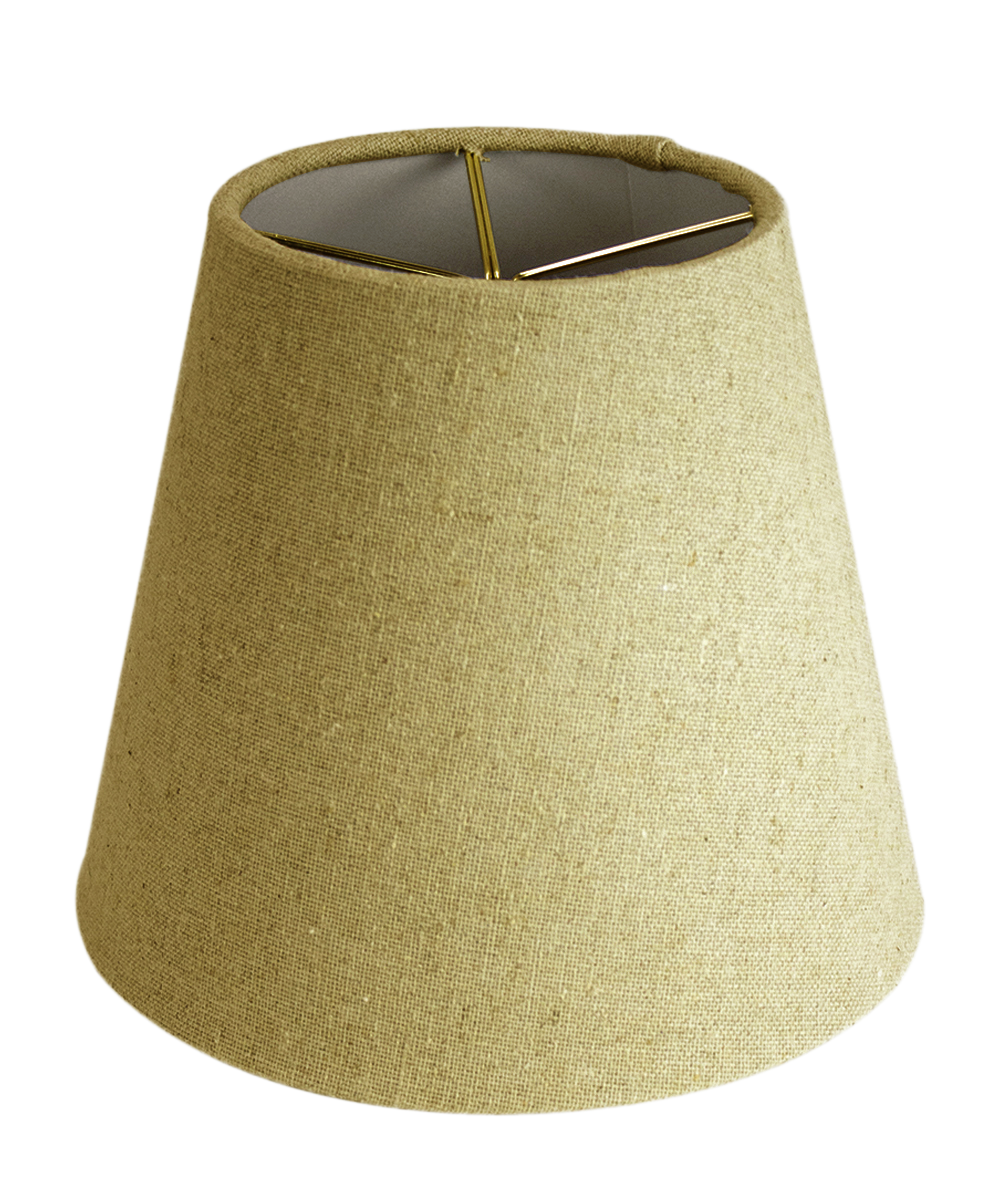 Home Concept Empire Sand Linen Edison Clip Lamp Shade - 5" Top x 8" Bottom x 7" Slant Height