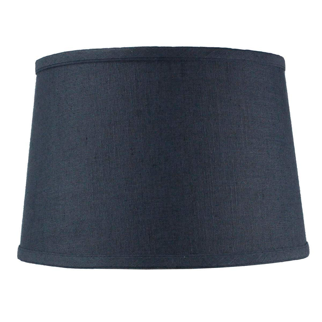 Home Concept Hardback Shallow Drum Lamp Shade Textured Slate - 12"W x 8" Slant Height, Spider Fitter