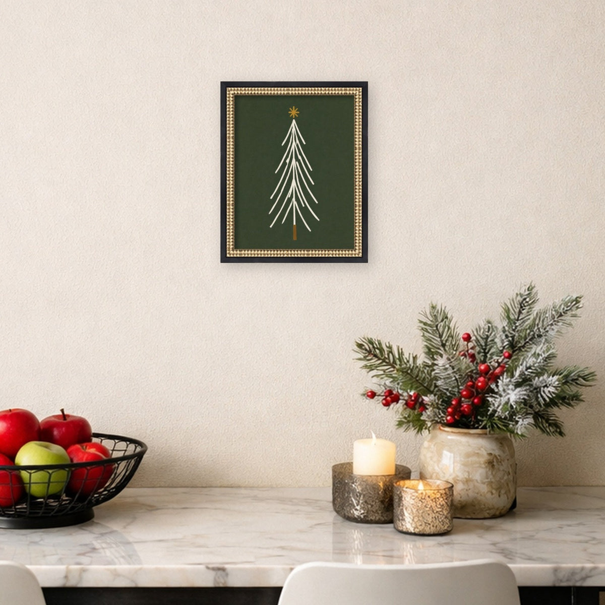 Minimalist Tree by Laura Moss Framed Mounted Canvas Wall Art Print