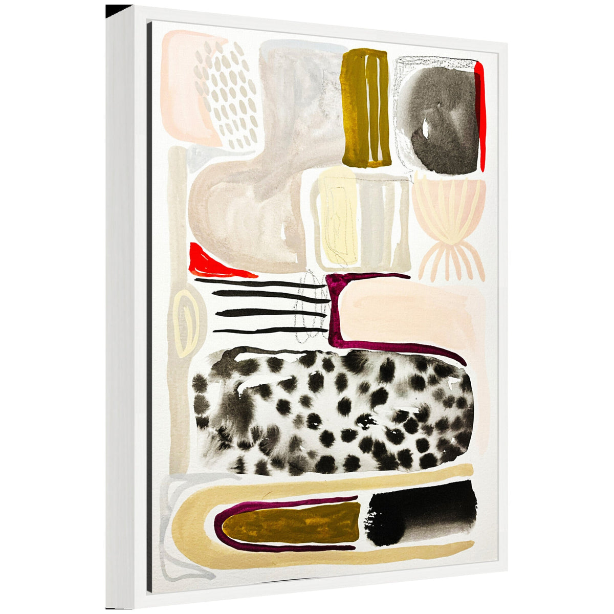 Sylvie Abstract 03 Framed Canvas by Emma Daisy
