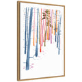 Sylvie Colorful Woodland Trees Framed Canvas by Viola Kreczmer