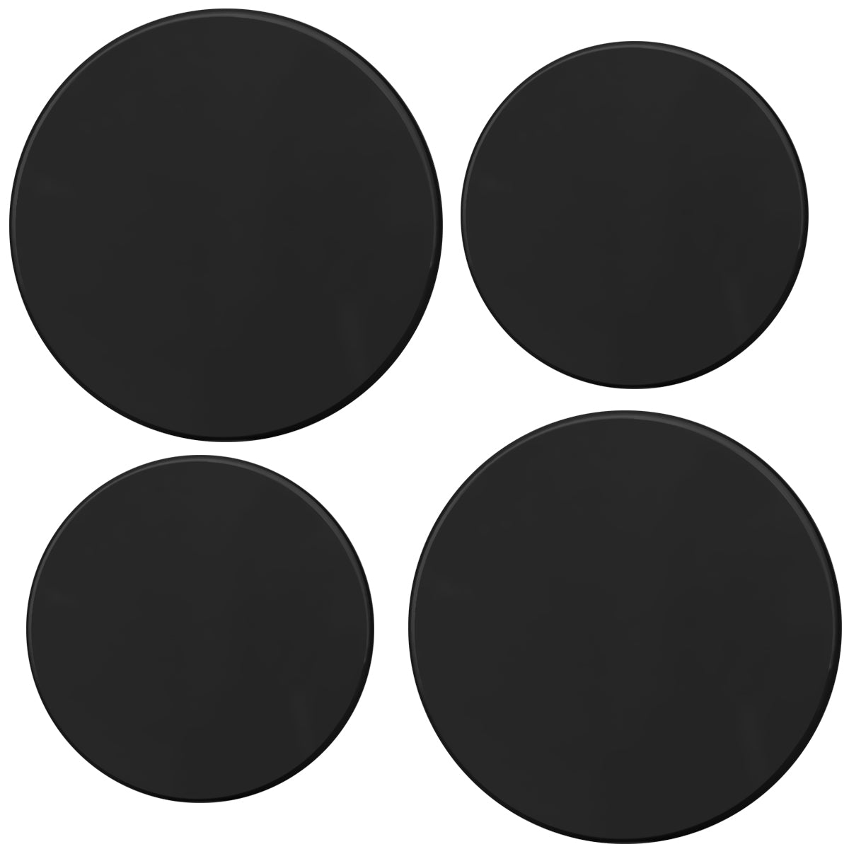 Reston Lloyd Calypso Basics 4-Piece Tin Burner Cover Set for Electric Stoves, Black