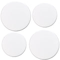 4-Piece Tin Burner Cover Set for Electric Stoves, White