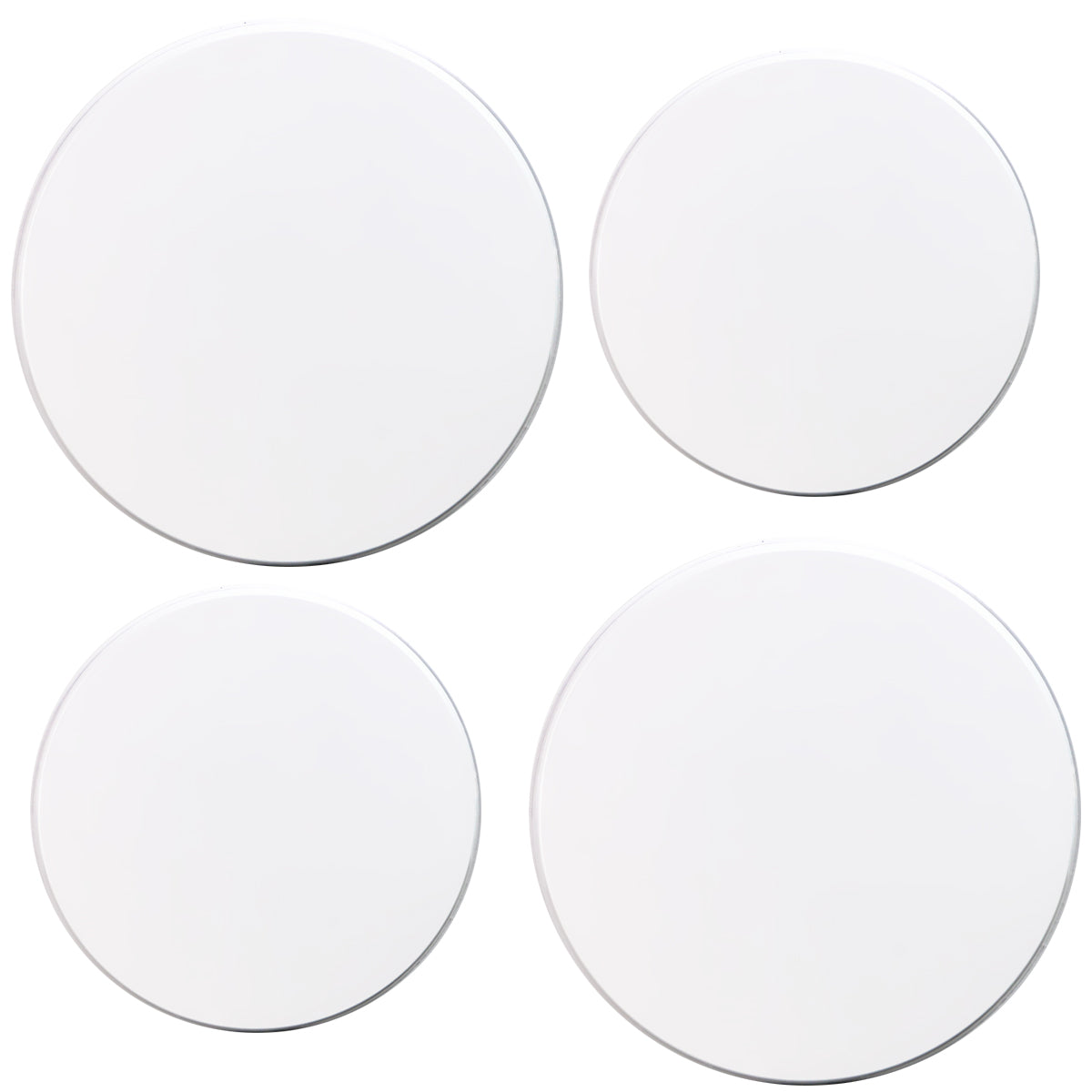 4-Piece Tin Burner Cover Set for Electric Stoves, White