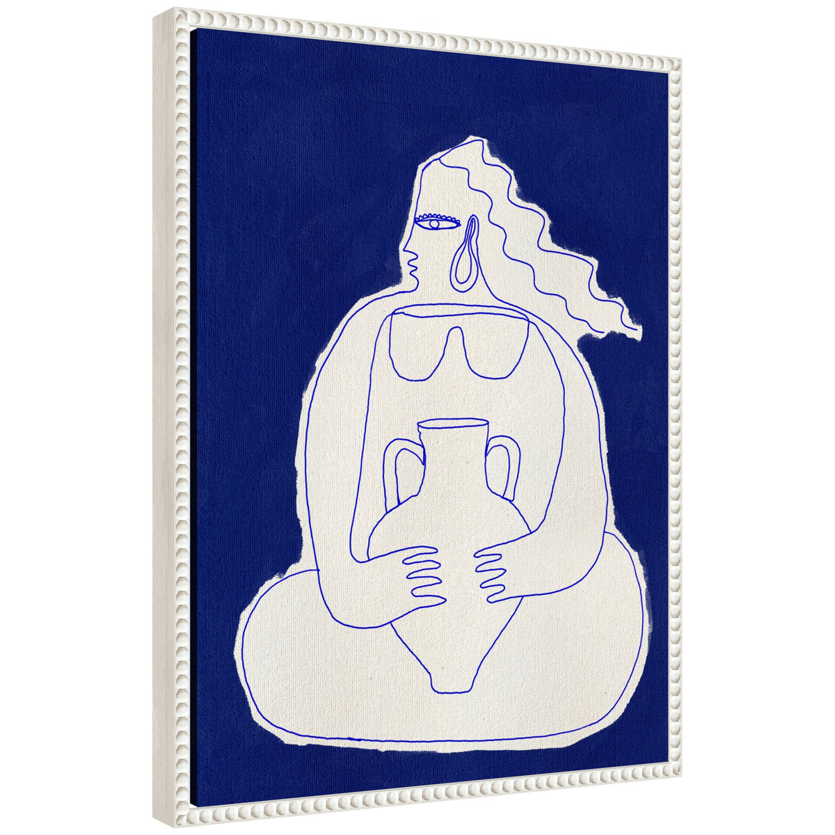 Sylvie Solitude 2 Framed Canvas by Shatha Al Dafai
