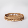 Round Handwoven Rattan Tray