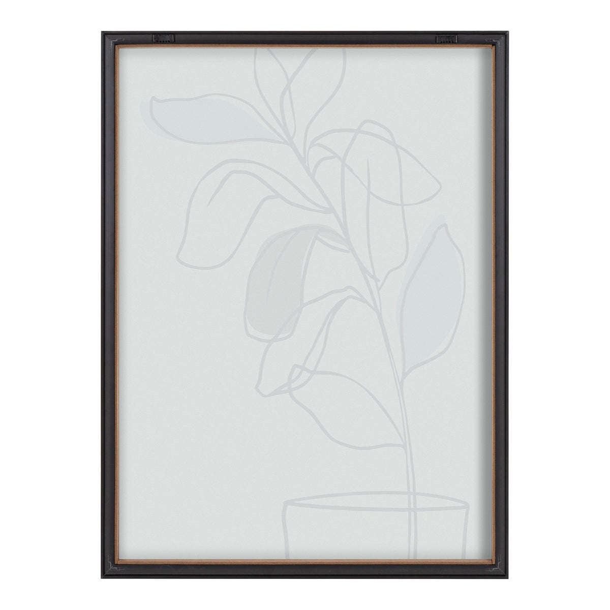 Blake Tranquil Fiddle Leaf Framed Printed Glass by Elizabeth Silver