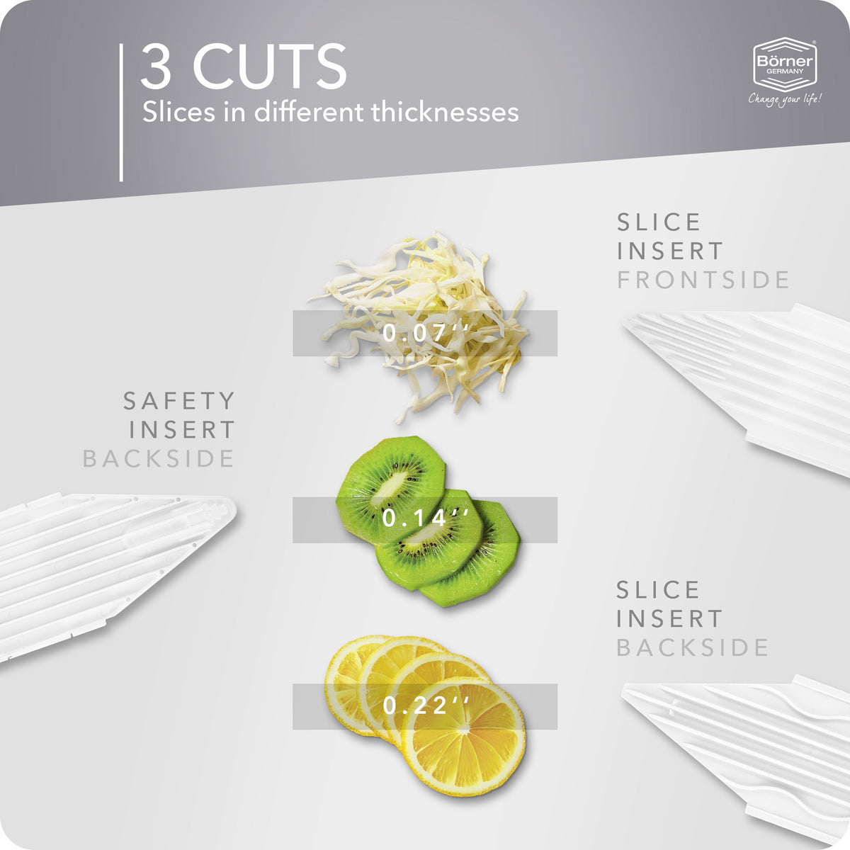 Börner V1 Classic Line Mandoline Slicer Basic Set
