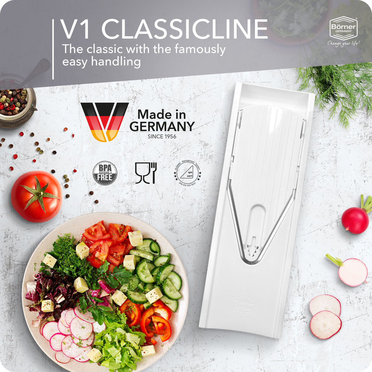 Börner V1 Classic Line Mandoline Slicer Basic Set